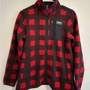 Women’s LLBean fleece zip up jacket, size S